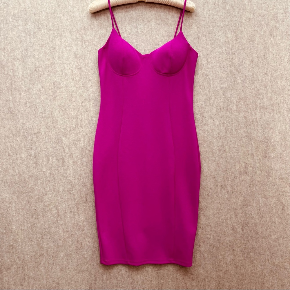 Women's Spaghetti Strap Bodycon Scuba Cocktail Dress L Juniors
